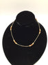 14K Gold Necklace murano glass stations